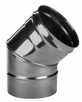 Колено угол на 135° для дымохода (2 секции) Ferrum D130 (0,5мм)