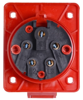Силовая розетка, встраиваемая e.socket.pro.5.32.wall, 5п., 380В, 32А