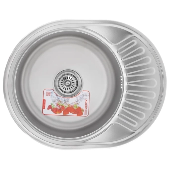 Мойка кухонная ZERIX Z5745-06-180D (decor) Левая