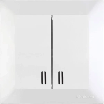 Выключатель 2P+LED 10A белый CANDELA Mutlusan