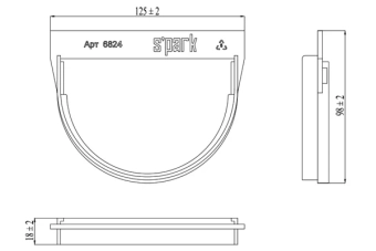 Переходник к дождеприемнику Easy квадратному от лотка Easy3 DN100