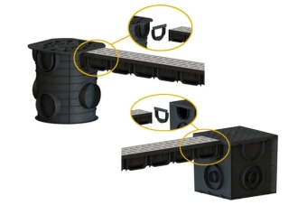 Переходник к дождеприемнику Easy квадратному от лотка Easy3 DN100