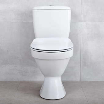 Унитаз Компакт CERSANIT - CERSANIA SIMPLE ON SLIM, нижний подвод, горизонтальный, микролифт DRP