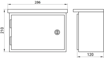 Шкаф e.mbox.stand.n.12.z метал., 12мод., IP54, (210x286x120) навесной, с замком