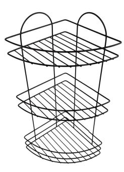 Полка угловая для ванной 3 яруса ECO BLACK TEKNIKTEL