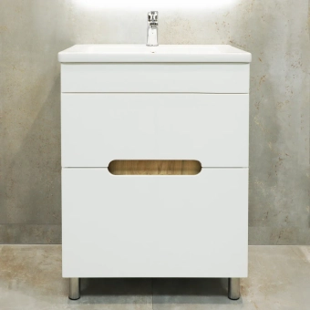 Шкаф напольный Etna белый матовый под умывальник Nomi Argo 600