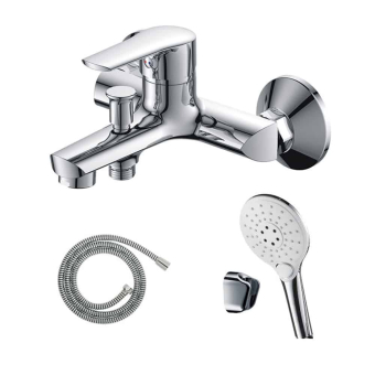 Смеситель для ванны с гарнитурой для душа - MAT│ECO Серия INDIGO - однорычажный, хром