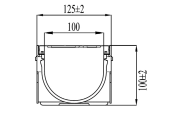 Лоток водоотводный S'PARK3 DN100 (1000x130x100) с решеткой стальной оцинкованной, класс А15