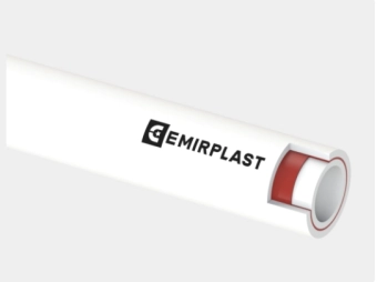 Труба полипропиленовая PP-R PN20. Ø20x2,8 мм, (стекловолокно), белая, Emirplast