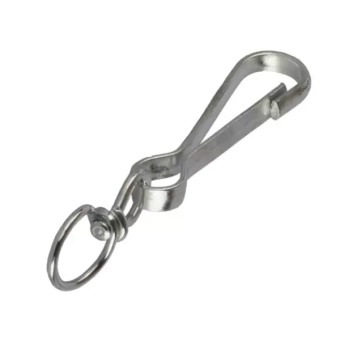 Kарабин с вертлюгом 90мм оцинкованный