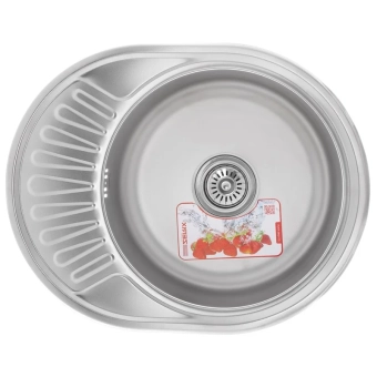 Мойка кухонная ZERIX Z5745-06-180D (decor) правая