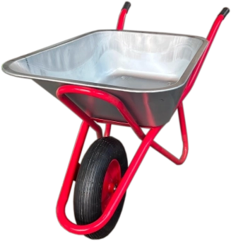 Тачка строительная (садовая) 100L~160kg, оцинкованный кузов, 0,7мм; WB6418