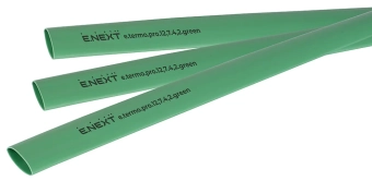 Термоусадочная трубка с клеевым слоем  12,7/4,2, 1м, зеленая