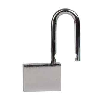 Замок навесной b50мм, чугун, хромир., длинная дужка d7,5мм