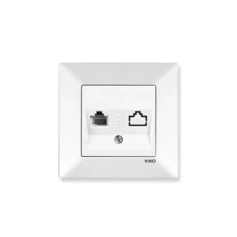 Розетка компьютерная одинарная ' RJ45 cat6e ' Meridian Viko by Panasonic. Белый