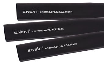 Термоусадочная трубка с клеевым слоем  19,1/6,3, 1м, черная