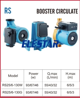 Насос центробежного типа RS25/6-130W; 45l/min; Elestar