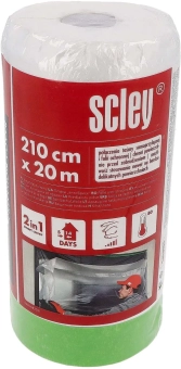 Защитная пленка 210см*20м с  малярной лентой SCLEY