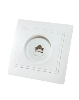 Розетка компьютерная белая LUNA 1000kW