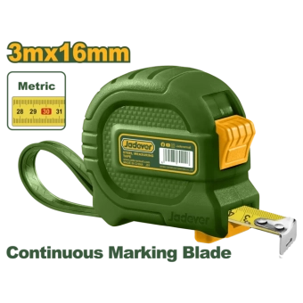 Рулетка строительная, стальная, корпус пластик, 3м*16мм; JDMT4311; Jadever
