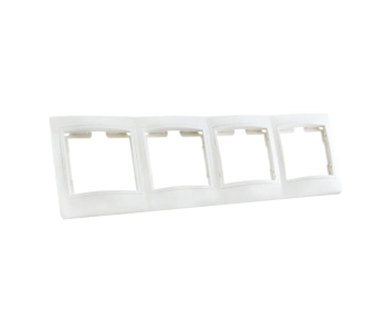 Рамка 4 постовая белая LUNA 1000kW