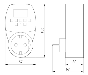 Цифровой программируемый таймер-розетка Т13