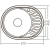 Мойка кухонная ZERIX Z5745-06-180D (decor) Левая