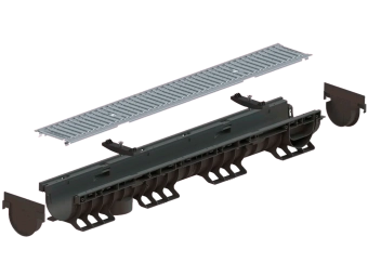 Заглушка к лотку водоотводному модернизированному PolyMax BASIC DN100 H120/H135