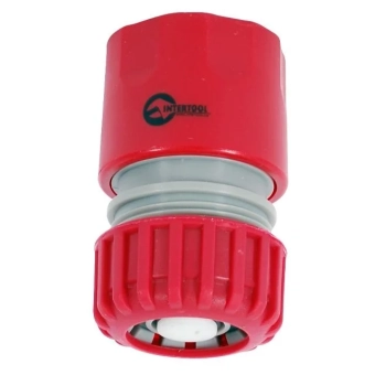 Коннектор с аквастопом 3/4" для шланга 3/4" INTERTOOL GE-1021