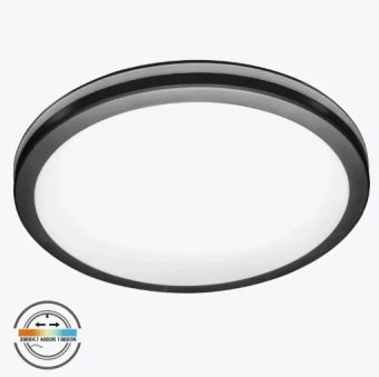 Плафон потолочный LED 36W 3CCT PL-CL36H9Y3CCT-BL 230V IP65 черный