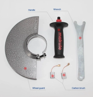 Углошлифовальная машина с рукояткой 125mm, 220V, 850W, 11000 об/мин, Makute