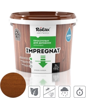 Срок Пропитка для дерева, цвет: Дуб темный, IMPREGNAT ROLAX 1L