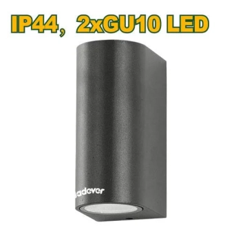 Настенный светильник LED IP44 2*GU10 Jadever