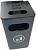 Ящик для мусора с пепельницей 350*350*660 мм, уличный