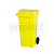 Бак для мусора на колесах 120 литр, желтый