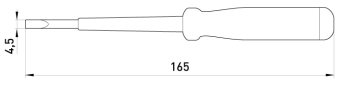 Отвертка-индикатор, 165х4,5мм, прямой шлиц АС100-500В