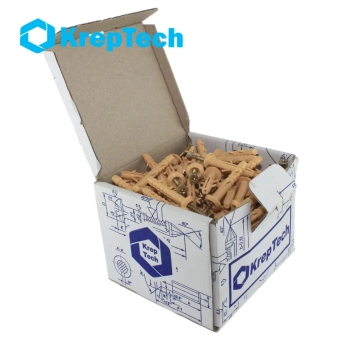 Дюбель грибовидный (полипропилен) с ударным шурупом (SMT-G) Ø6 L=60мм, КрепТех