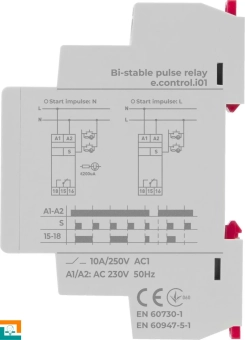 Импульсное реле e.control.i01, 10A, 230V
