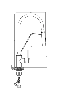 Смеситель для кухни MAGNETIC GRI BZ-30-L05, Invena, Польша