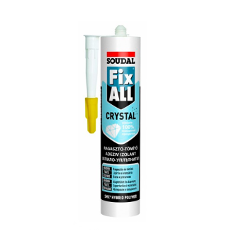 Клей-герметик, прозрачный, FIX ALL CRISTAL 290ml SOUDAL