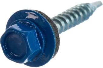 Саморезы кровельные по дереву 4,8x35мм, RAL 5005 - синий, "LIDER", штучно