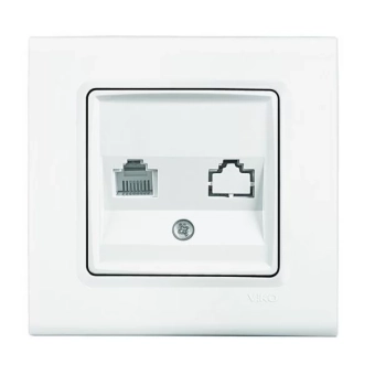 Розетка телефонная одинарная RJ11 Linnera Viko by Panasonic. Белый
