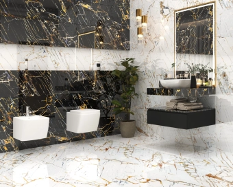 Плитка керамогранит Giza Bianco 61*61 см, глянцевая, белый, мрамор