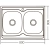 Кухонная мойка накладная Zerix Z8060B-08-180E Двойная Кухонная мойка накладная Zerix Z8060B-08-180E Двойная