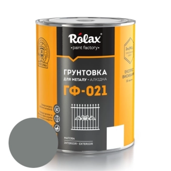 Грунт по металлу глифталевый, матовый, серый, 2,8кг, ГФ-021 Rolax