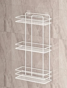 Полка для ванной Perilla 3 яруса, металлическая, белая, 110x270x550 мм (Арт. 71307)