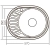 Мойка кухонная ZERIX Z5745-06-180D (decor) правая