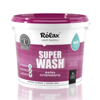 Срок Краска супермоющаяся акриловая "SUPER WASH" 1,4kg; Белая, матовая