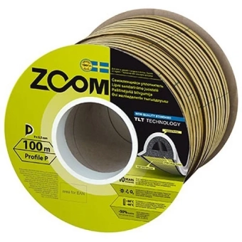 Уплотнительная лента Zoom Classic "P" (9х5,5мм) черная