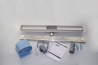 Трап для душа линейный Ø50 x 90° ZIPPER FLH40-A2 С03 - 600 х 70 комплект